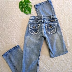 Cowgirl Tough Co Jeans Barbed Wire Design